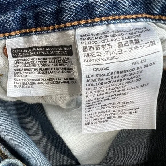 LEVI'S 501XX Mens Jeans 34x32 Light Wash Button Fly Distressed Rips Tears Casual - Picture 12 of 16